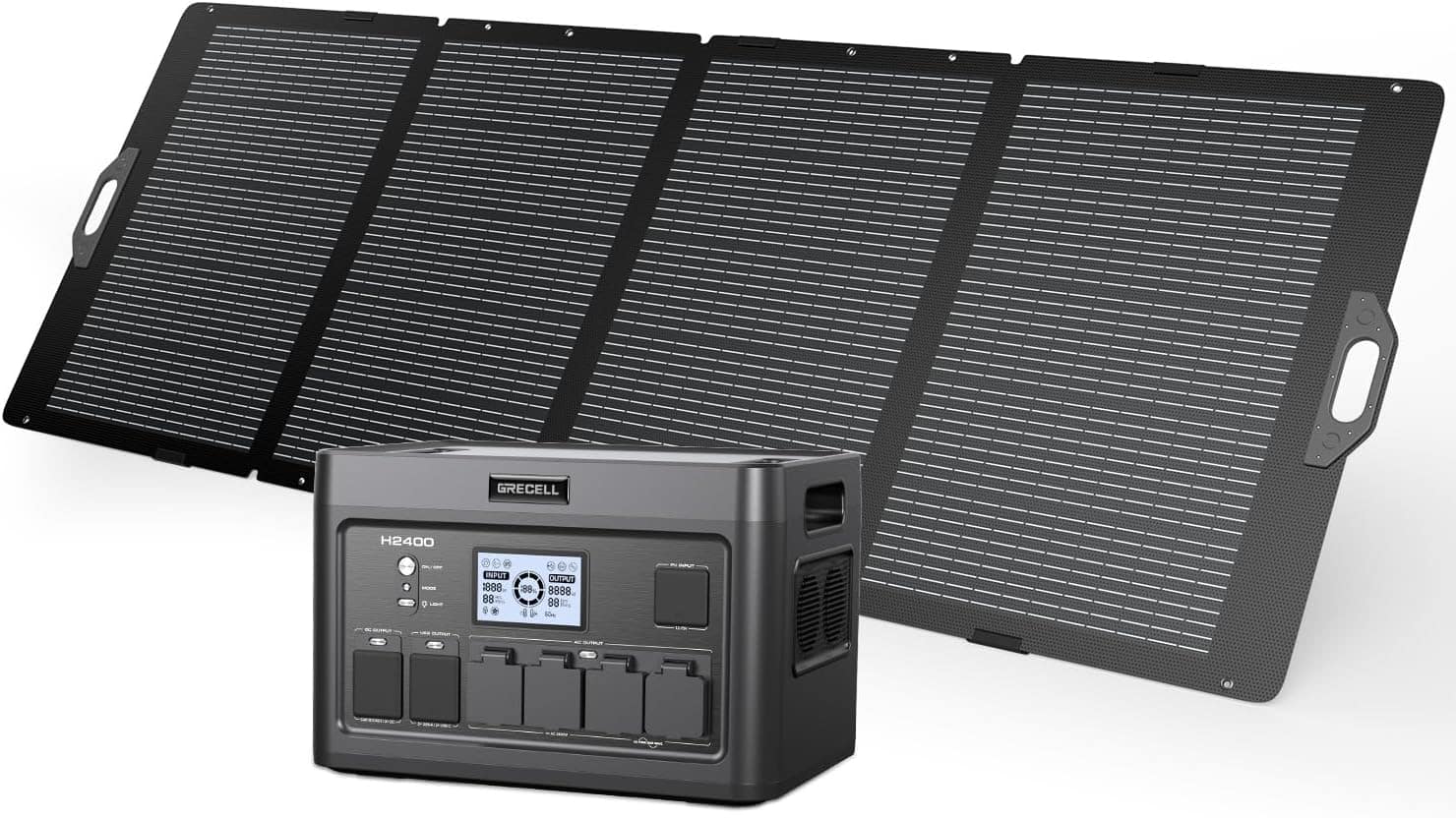 GRECELL Portable Power Station 2400 W & 1843Wh capacity