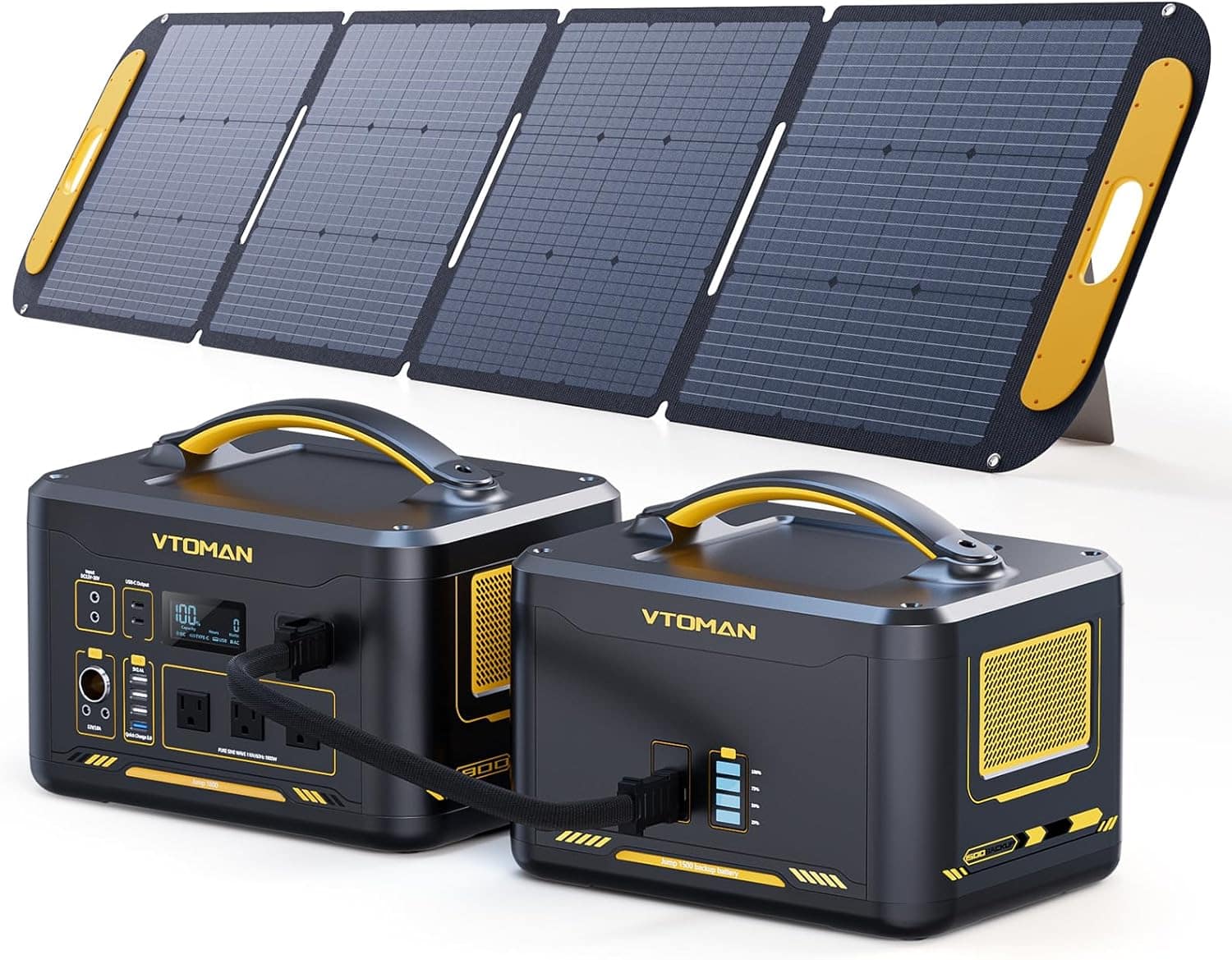 VTOMAN 3096Wh Solar Generator with 200W solar panel for efficient energy conversion and robust power supply.