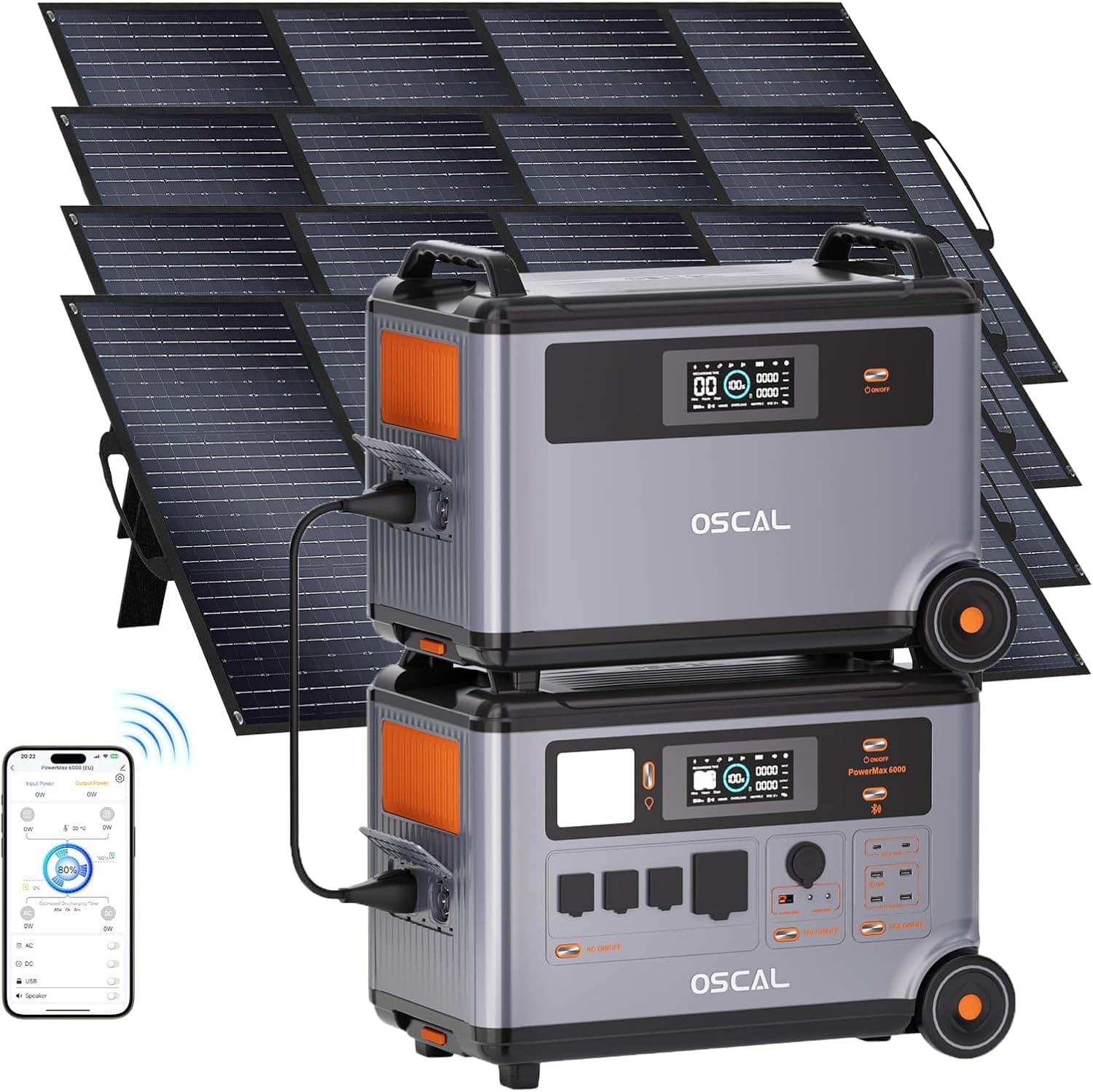 OSCAL 6000W Portable Solar Power generator